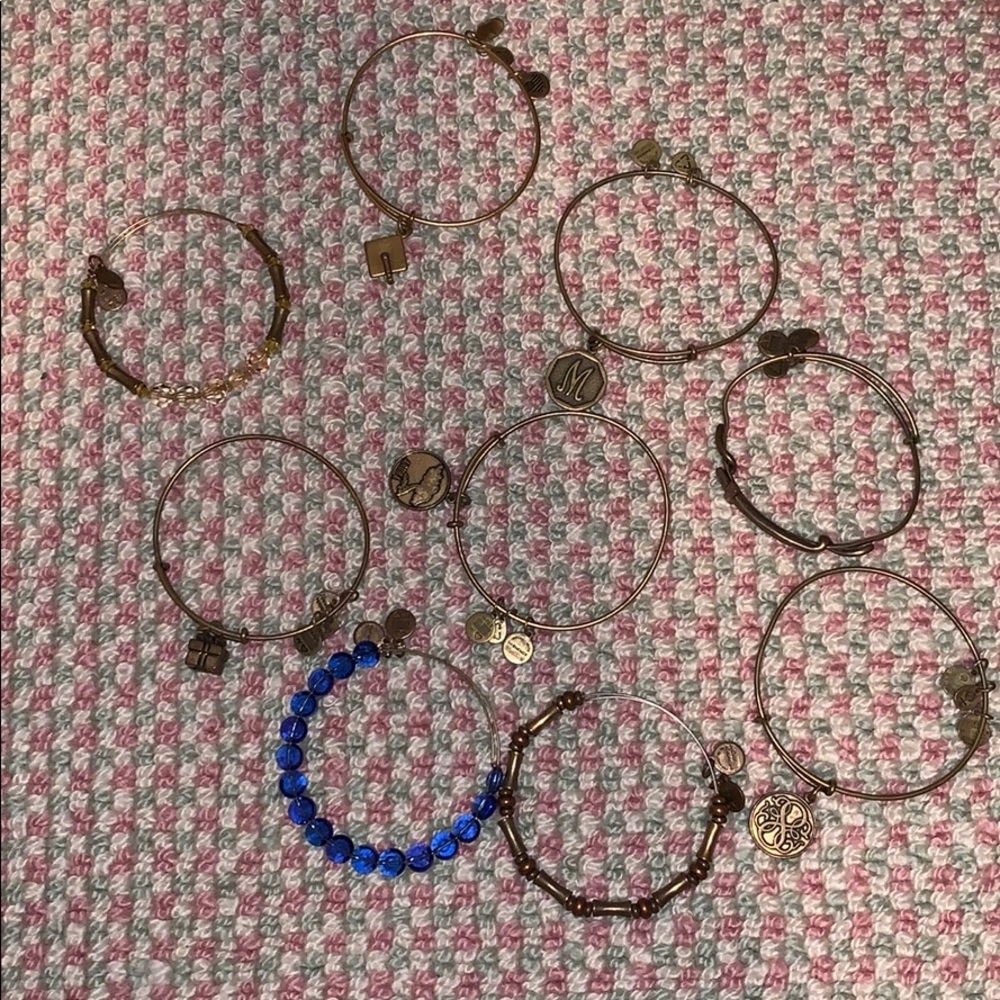 Alex and ani gold bracelets